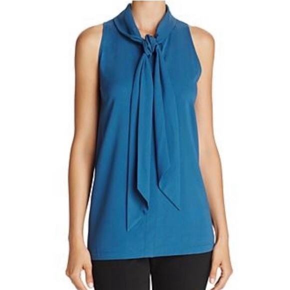 Theory x Neiman Marcus Silk Scarf Halter Top Navy Box Tile Print size Large - Picture 7 of 13